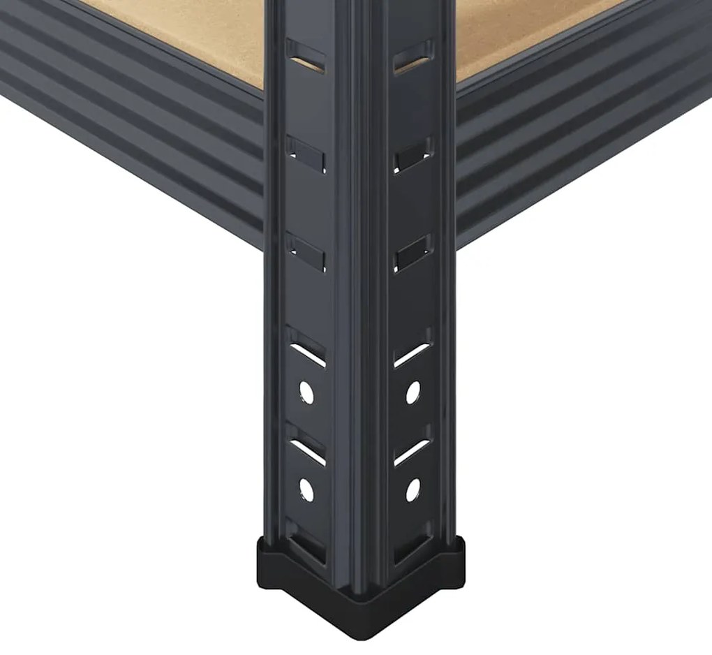 Prateleiras de armazenamento de 5 camadas 4 pcs aço antracite