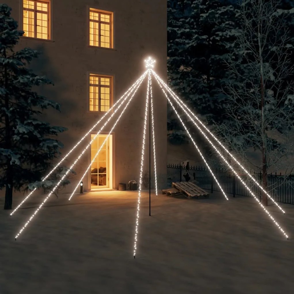 LED Árvore de Natal Interior Exterior 800 LEDs Branco Frio 5 m