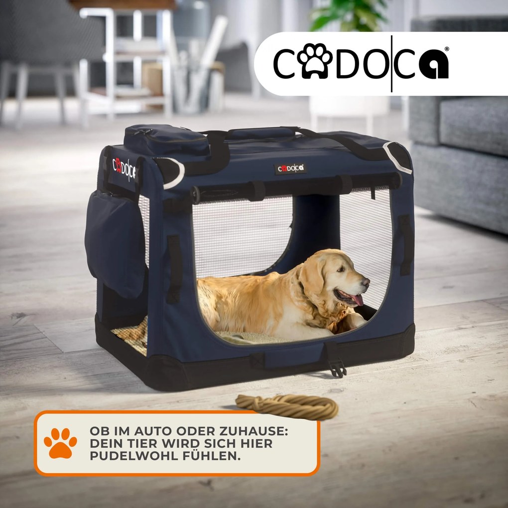 Transportadora para cães dobrável L 70x52x50cm azul