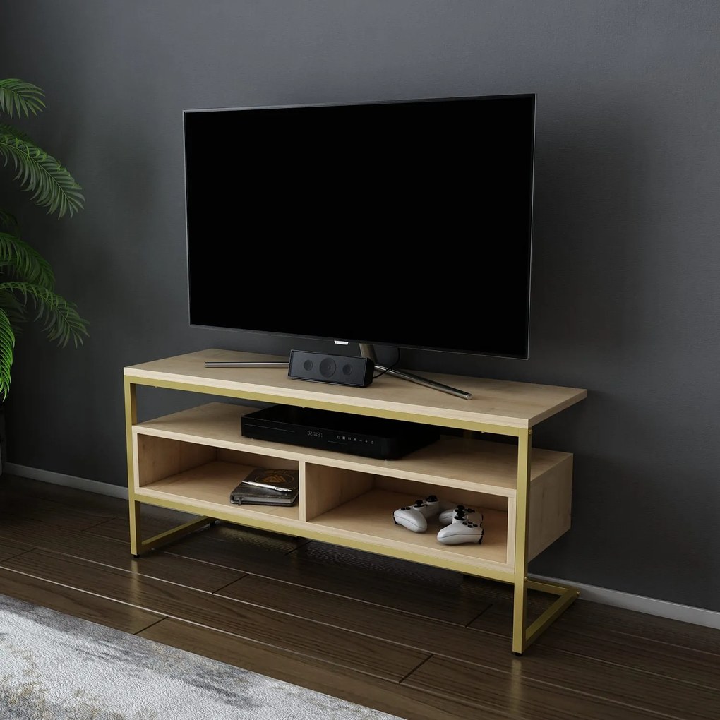 Móvel TV Merrion – Carvalho Dourado – 110x35x49,9 cm