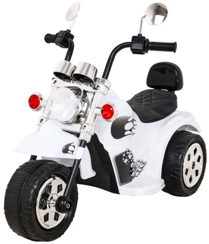 Mota elétrica para crianças 6V, Motorek Hot chopper 1,5 a 4 anos Branca