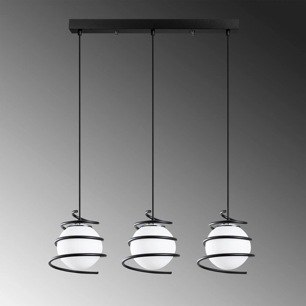 Candeeiro de Teto Elegance – Preto – 70 cm de Diâmetro