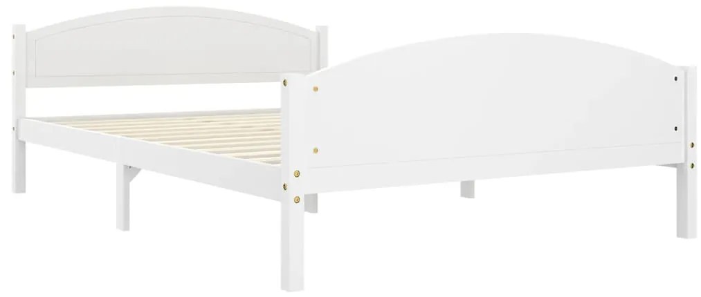 Estrutura de cama 140x200 cm pinho maciço branco