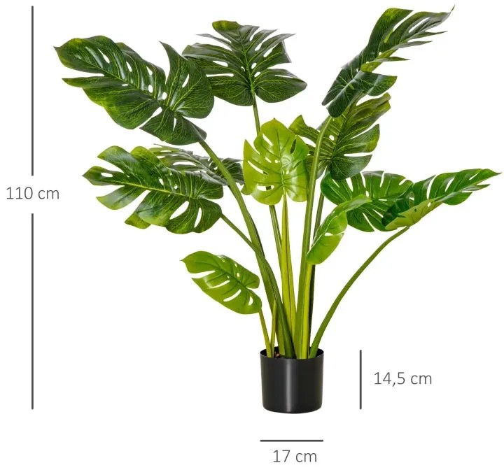 Planta Artificial Tropical Costela de Adão de 110cm