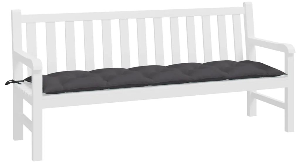 Almofadão p/ banco de jardim 180x50x7cm tecido oxford antracite