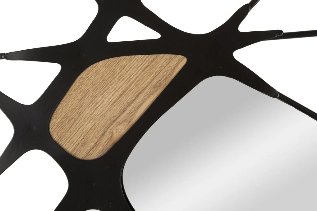 PAINEL DE PAREDE DE FERRO ABSY 114X2X80 CM PRETO E CASTANHO