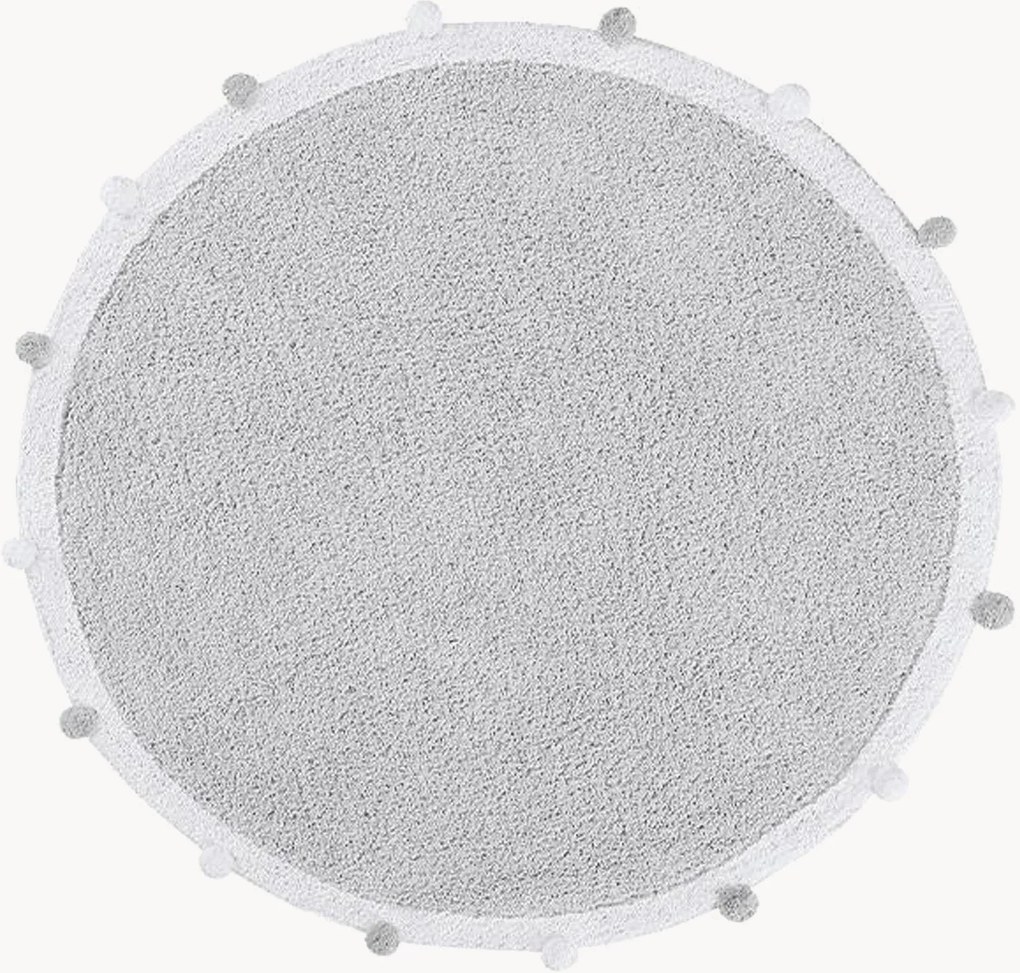 Tapete redondo infantil artesanal lavável em algodão Bubbly