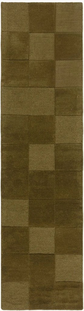 Passadeira de lã artesanal com relevo Checkerboard