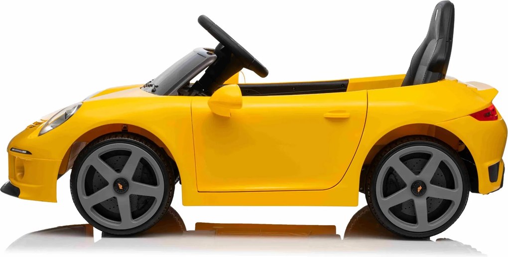 Carro elétrico para crianças RUF GT 12V,com portas rebatíveis, comando remoto, luzes LED dianteiras e traseiras, entrada USB/Aux, bateria de lítio, li