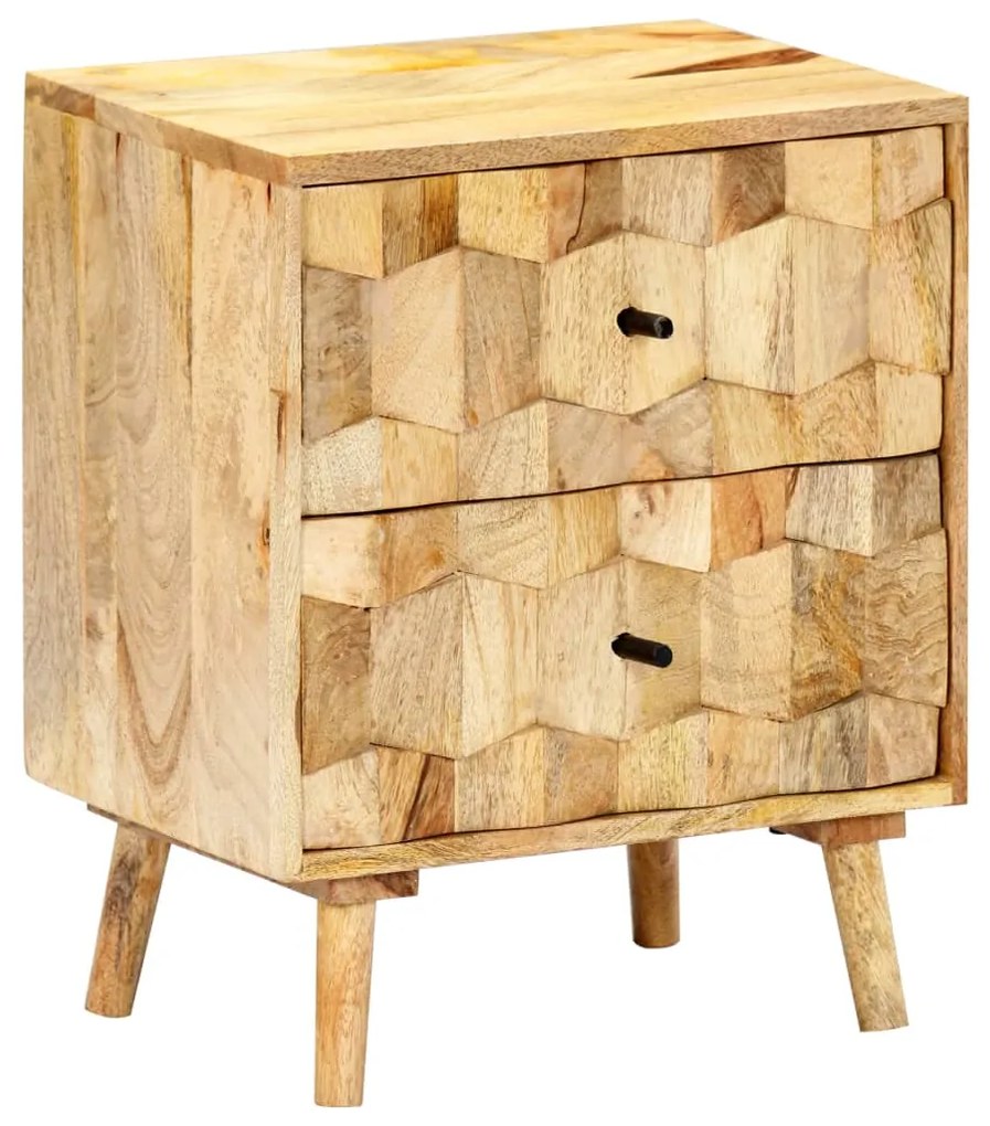 Mesa de cabeceira 40x30x50 cm madeira de mangueira maciça