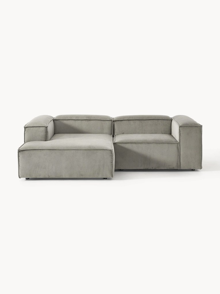 Sofá de canto modular em bombazina Lennon (2 lugares)