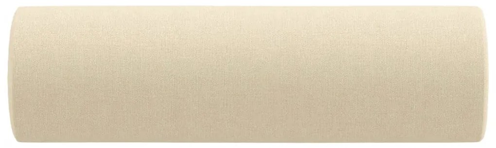 Almofadas decorativas 2 pcs Ø15x50 cm tecido cor creme