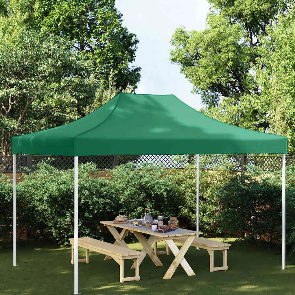 vidaXL Teto para tenda de festas 4,5x3 m 270 g/m² verde
