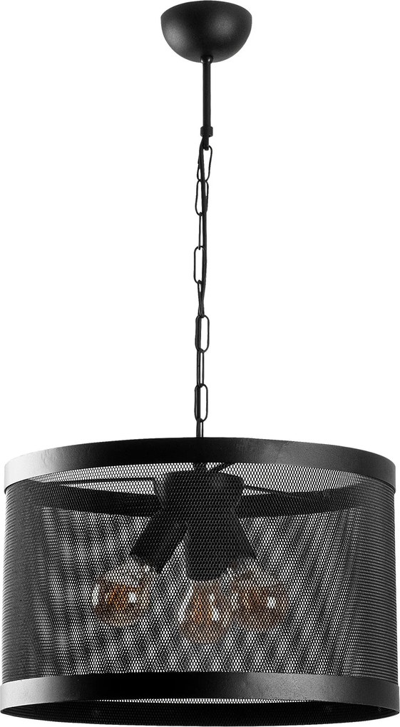 Candeeiro Suspenso Endustriyel – Preto – 40 x 40 cm