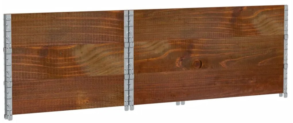 Colares p/ paletes 3 pcs 120x80cm madeira pinho maciça castanho