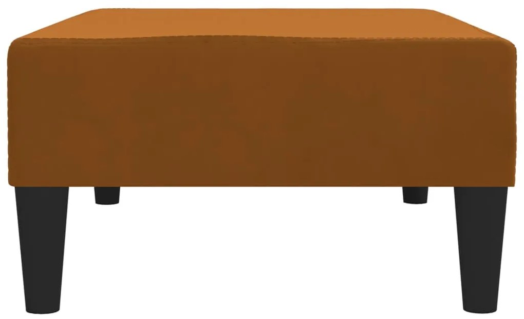 Apoio de pés 78x56x32 veludo castanho