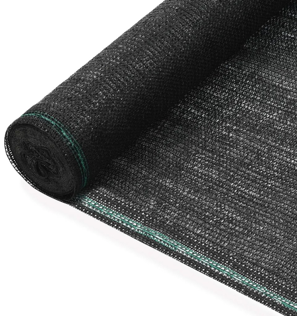 vidaXL Rede de ténis PEAD 1,4x25 m preto