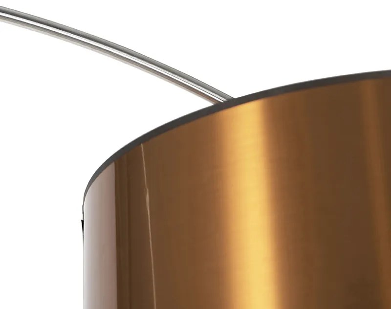 Candeeiro de arco em aço com cúpula em cobre 50 cm - XXL Moderno