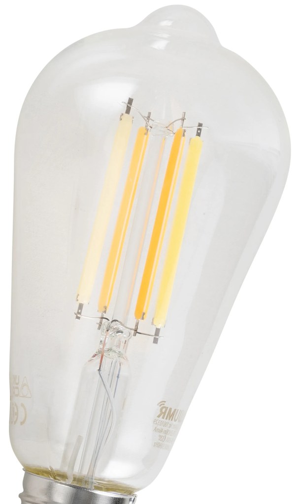 Conjunto de 5 lâmpadas LED E27 inteligentes reguláveis ST64 transparentes 7W 806 lm 2700-6500K Zigbee