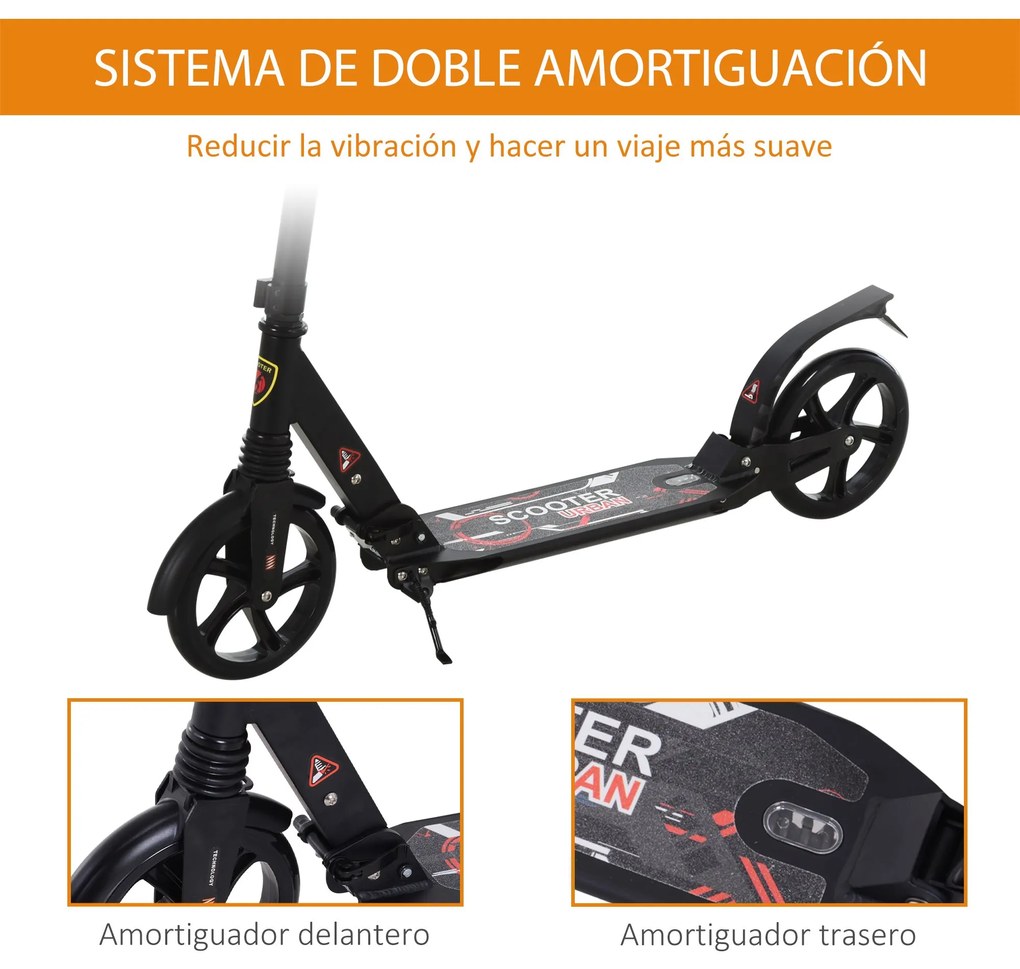 Trotinete dobrável com o guiador ajustável para adultos e crianças (ma
