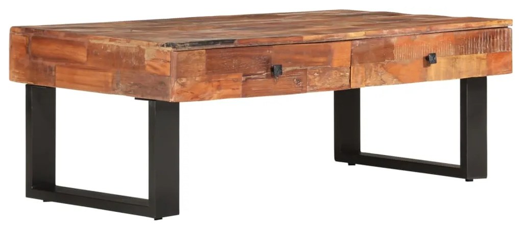 vidaXL Mesa de centro 110x60x40 cm madeira recuperada maciça