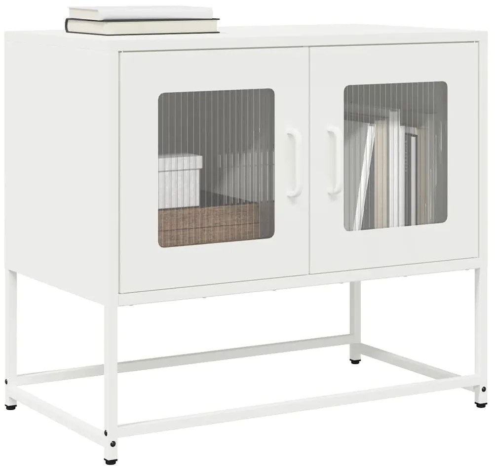 Móvel de TV 68x39x60,5 cm aço laminado a frio branco