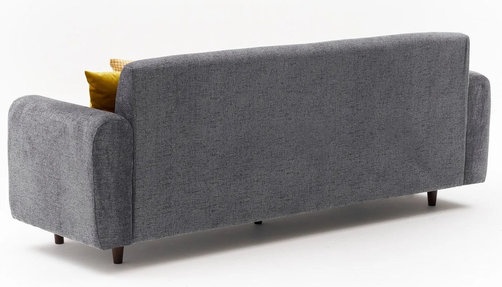 Sofá de 3 Lugares Noya – Cinzento – 220x87x70 cm
