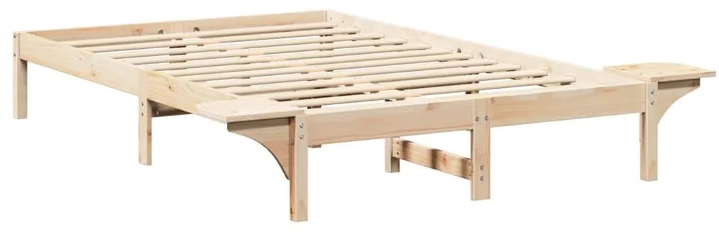 Estrutura de cama com mesas de cabeceira Castanho 140 x 190 cm
