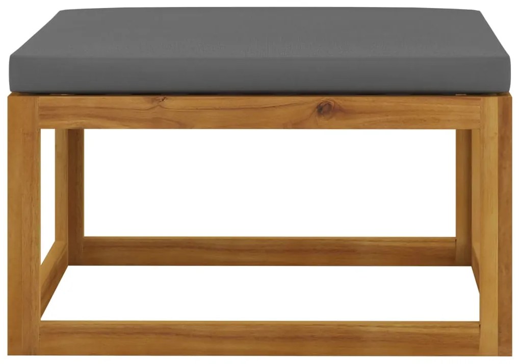 4 pcs conjunto lounge de jardim c/ almofadões acácia maciça