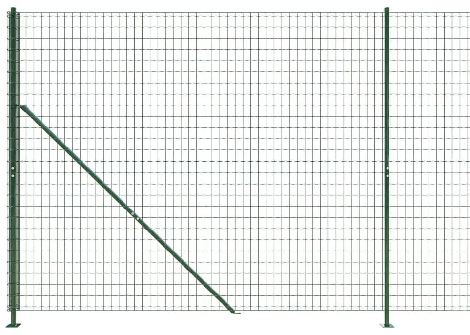 Cerca de malha de arame com flange 1,6x25 m verde
