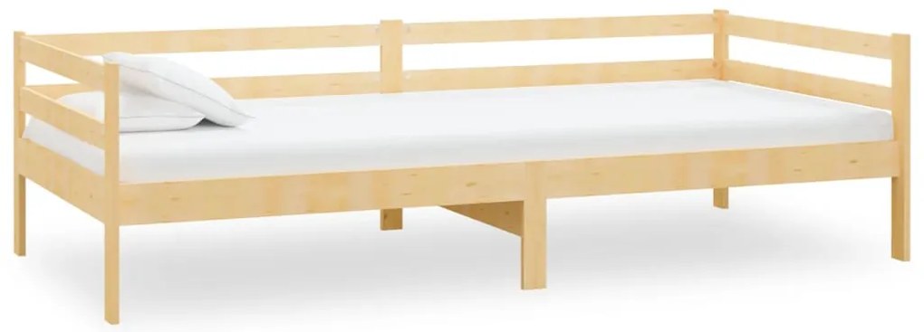 Sofá-cama com colchão 90x200 cm pinho maciço