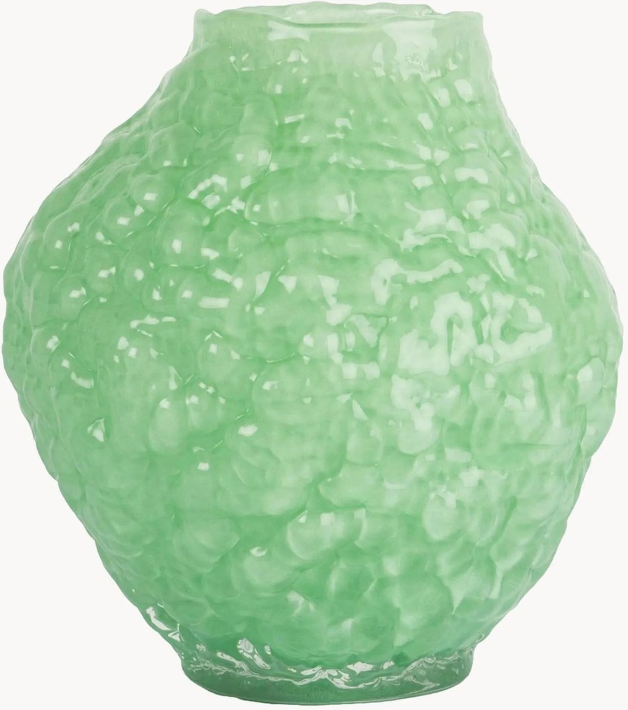 Jarra em vidro artesanal Corallo, Alt 21 cm
