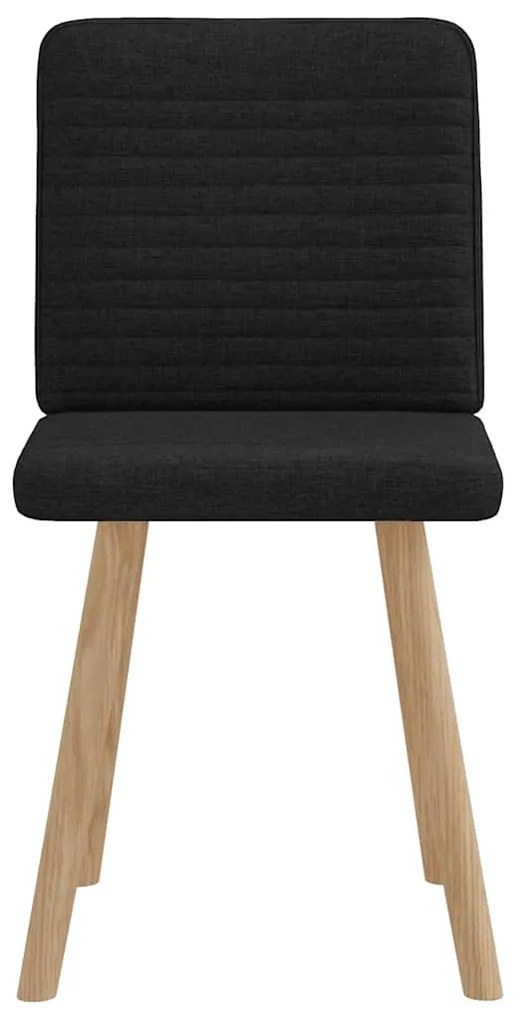 Cadeiras de jantar 2 pcs tecido preto