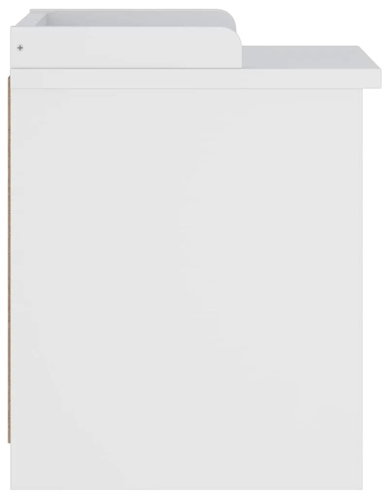 Banco de entrada SANDNES Branco 45x40x50 cm pinho maciço