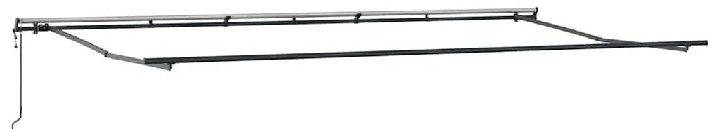 Toldo retrátil automático listrado, multicolorido, 600 x 300 cm