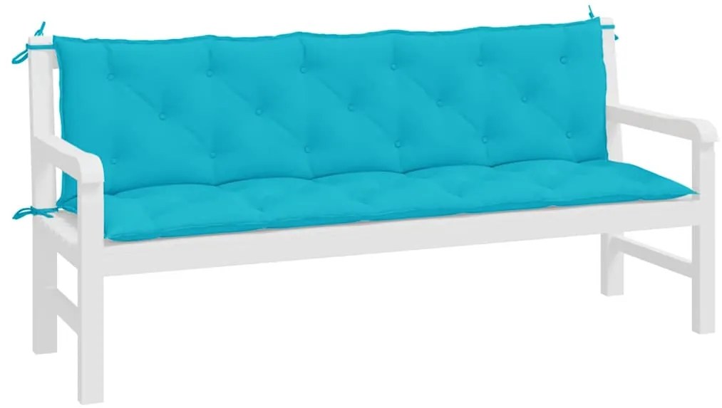 Almofadões para bancos de jardim 2 pcs tecido oxford turquesa