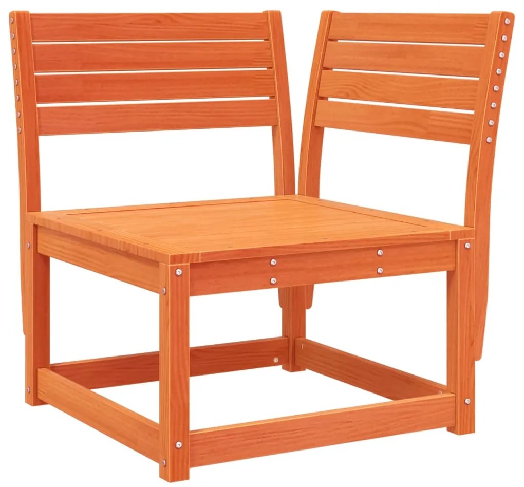 4 pcs conjunto lounge de jardim pinho maciço castanho-mel
