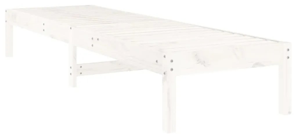 Espreguiçadeiras 2 pcs 199,5x60x74 cm pinho maciço branco