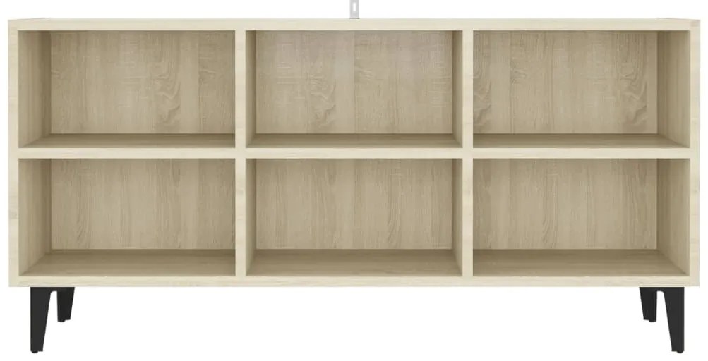 Móvel de TV pernas em metal 103,5x30x50 cm cor carvalho sonoma