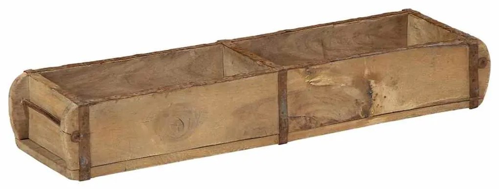 Bandejas vidaXL 4 pcs 60,5x15x9 cm Madeira Sólida Reciclada