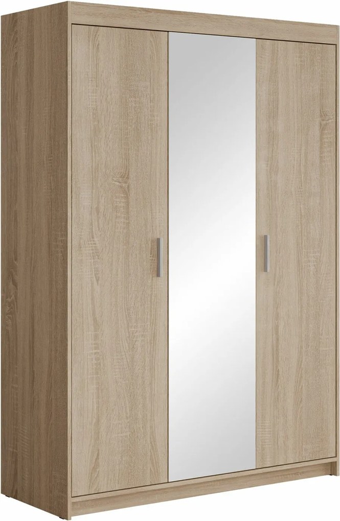 Roupeiro Novduni 102, Carvalho sonoma, 191x133x53cm, 93.5 kg, Portas para roupeiro: Com dobradiças, Número de prateleiras: 5, Número de prateleiras: 5