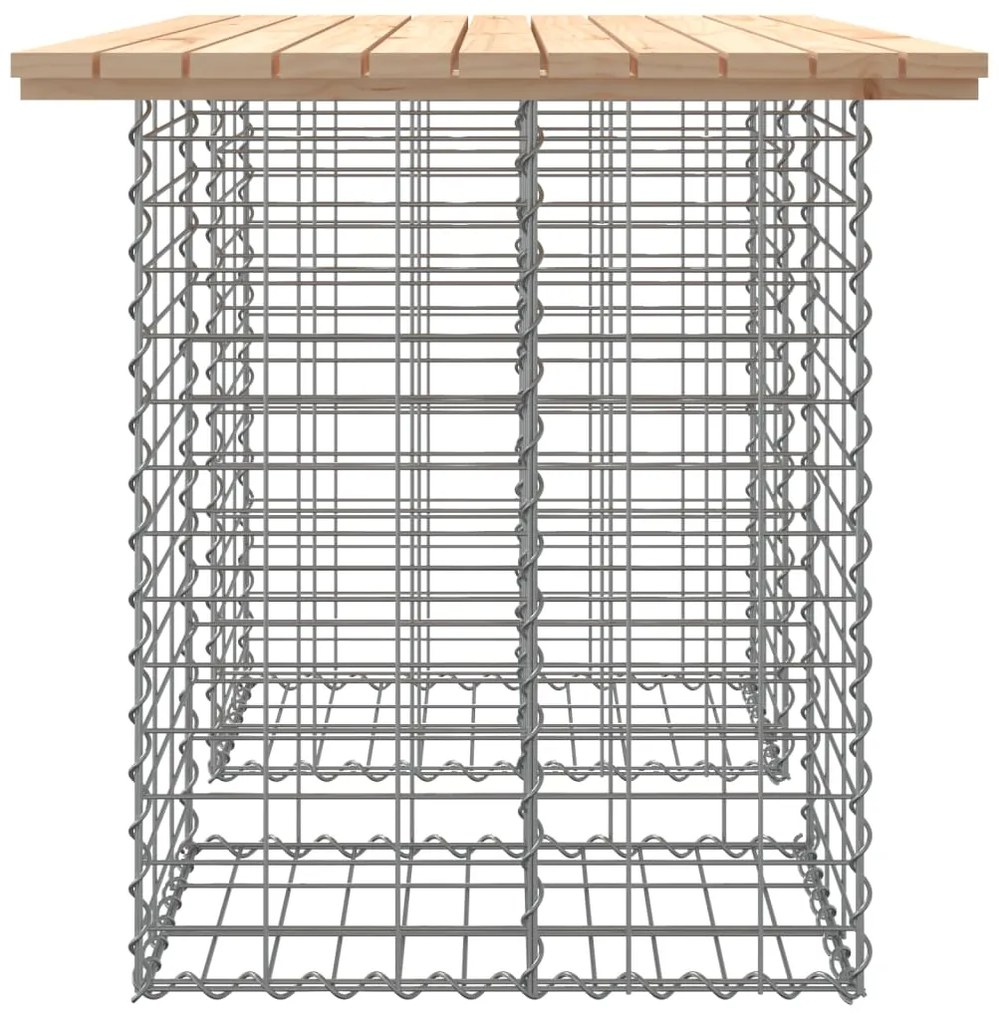 Banco de jardim c/ design gabião 100x70x72 cm pinho maciço