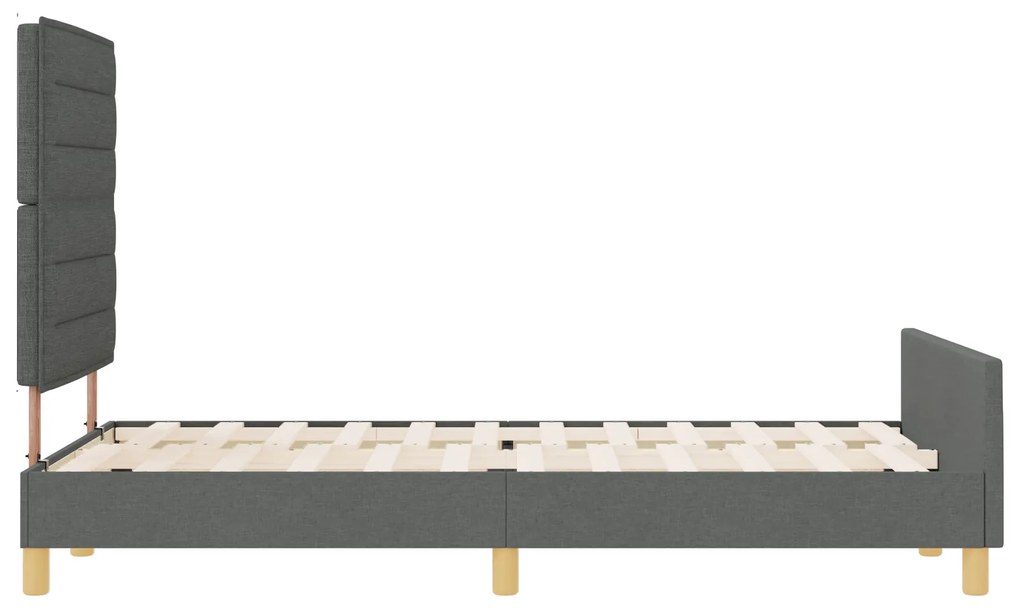 Estrutura de Cama de Tecido Cinza Escuro vidaXL 120x190 cm