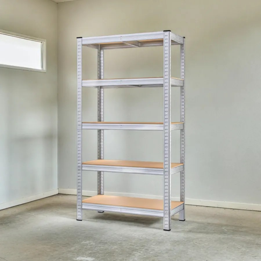 Estante para cargas pesadas até 350 kg 170 x 75 x 30 cm Prateado