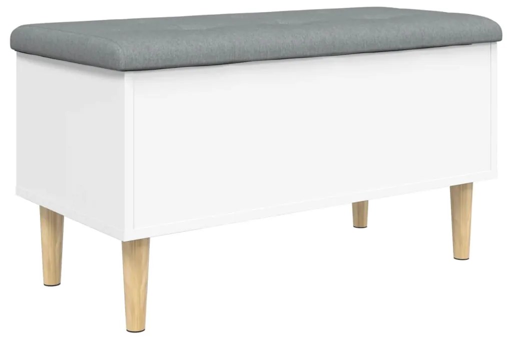 Banco de arrumação 82x42x46 cm derivados de madeira branco