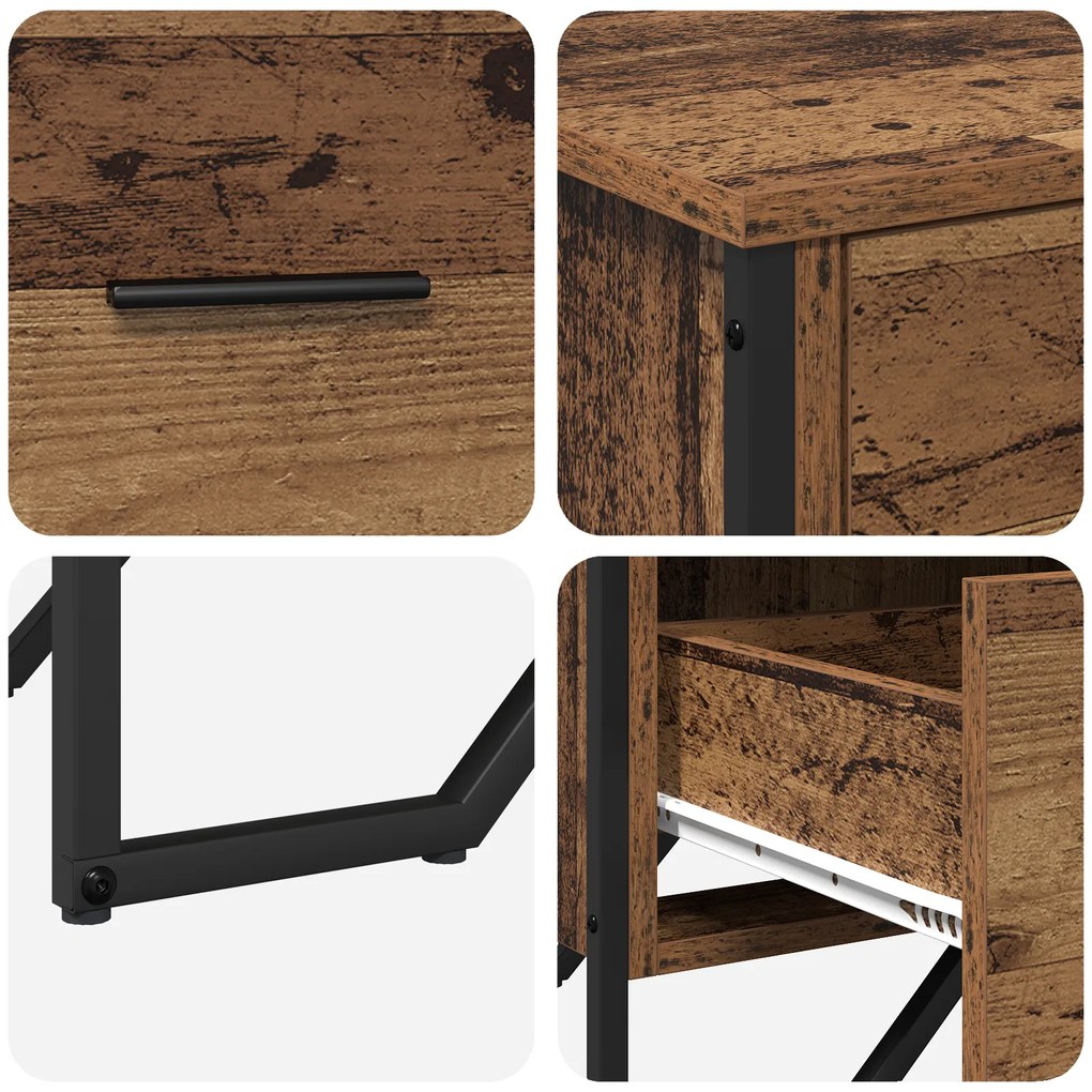 Cômoda Madeira Velha 91x35.5x74.5 cm Madeira de Engenharia