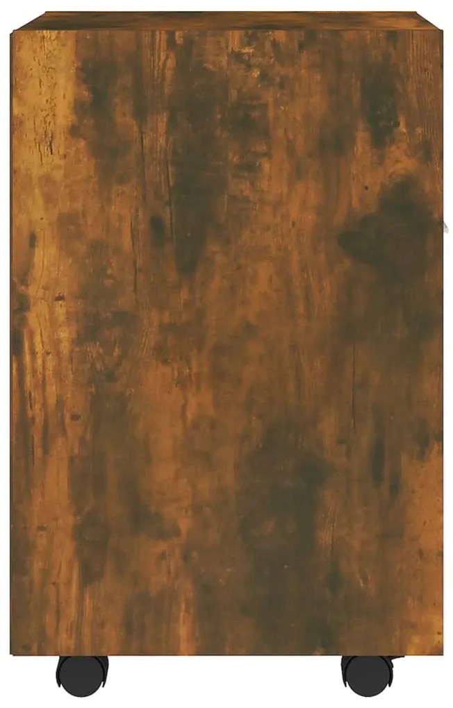 Móvel apoio c/ rodas 33x38x60cm deriv. madeira carvalho fumado