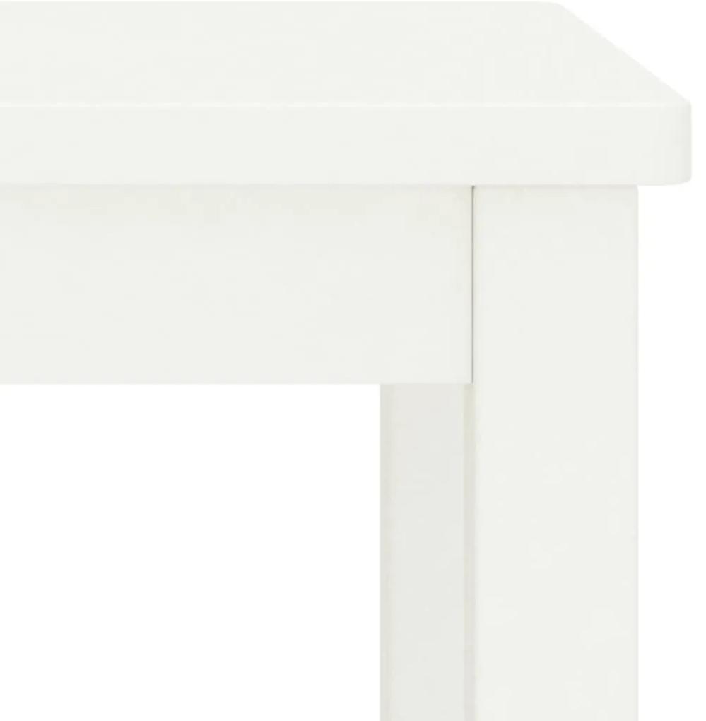 Mesa de cabeceira 35x30x47 cm madeira de pinho maciça branco