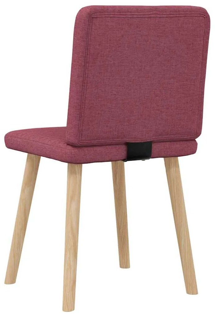 Cadeiras de jantar 2 pcs tecido vermelho tinto