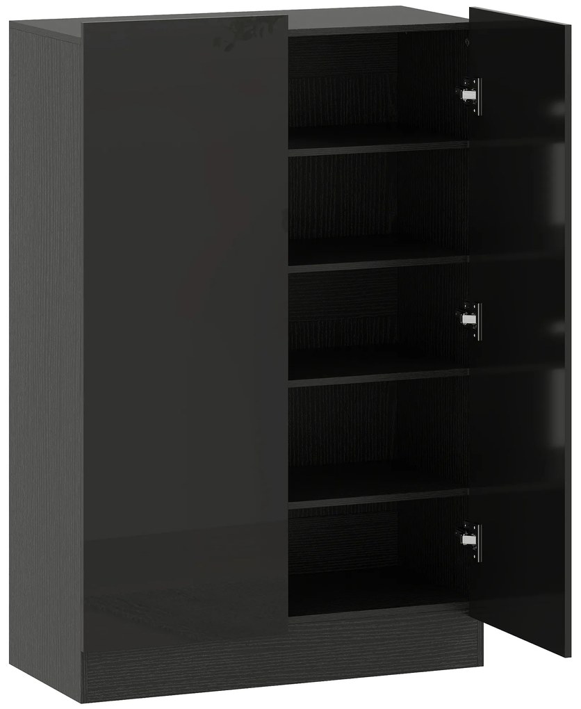 Sapateira para Entrada com Prateleiras Ajustáveis para 20 Pares de Sapatos 72x34,5x103 cm Preto